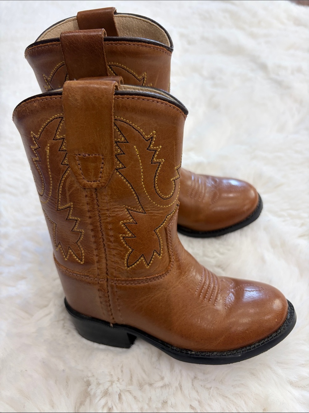 Old West 3129-045,Classic Brown Leather Western Cowboy Boots